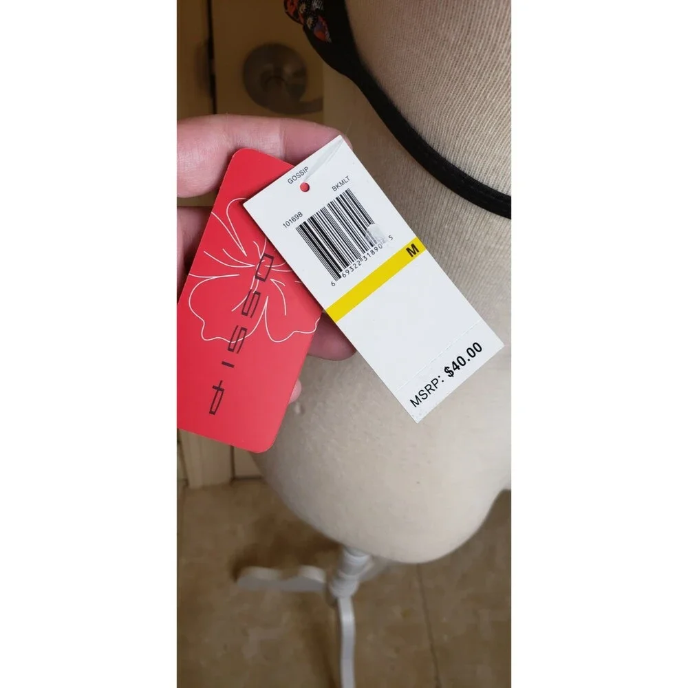 Gossip bikini top, size medium, new with